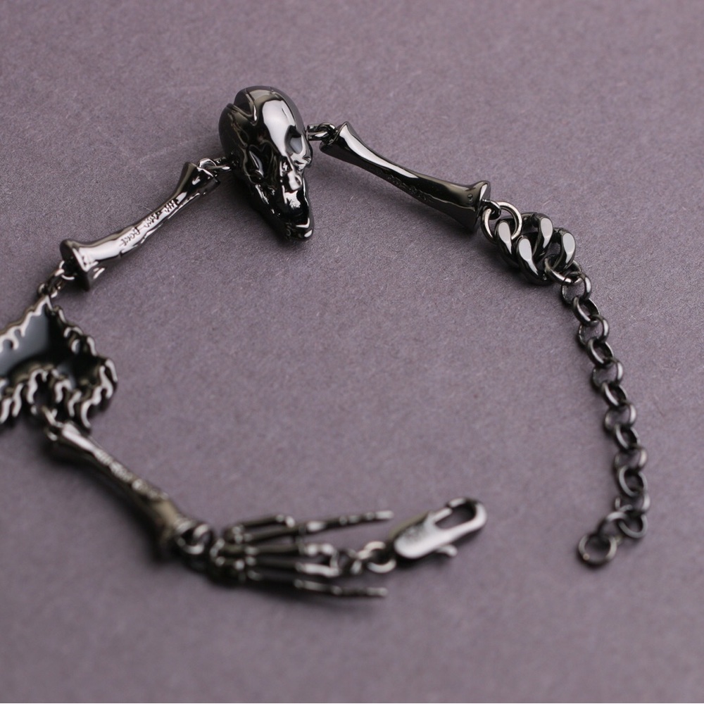 Gothic Black Skull bracelet